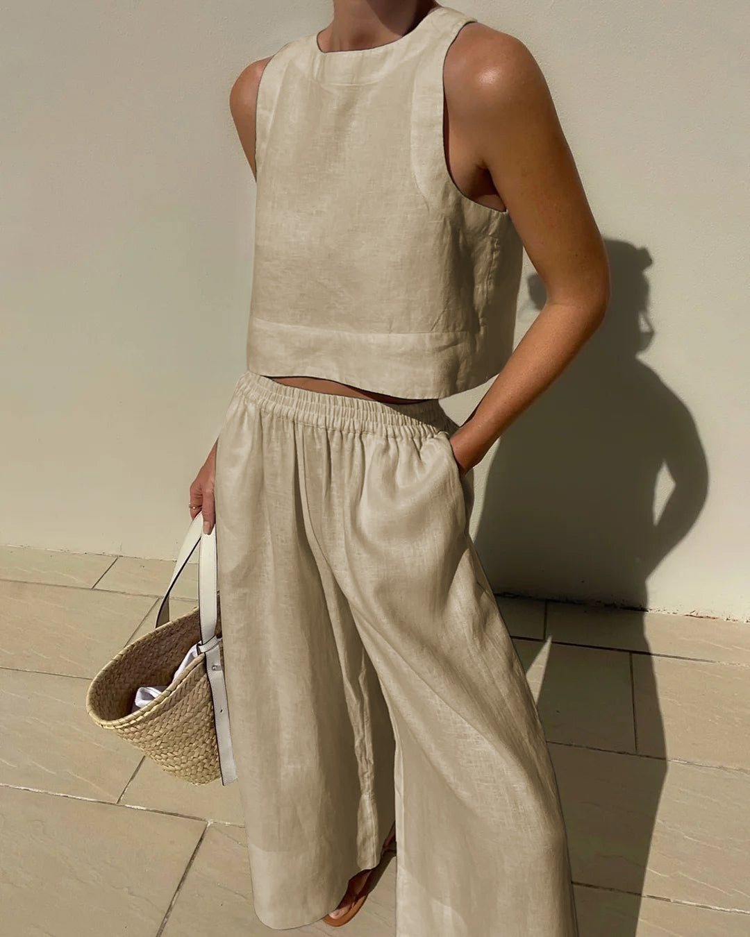 Éléonore - Maxi-robe col V - Finitions délicates, Coton doux - Femme
