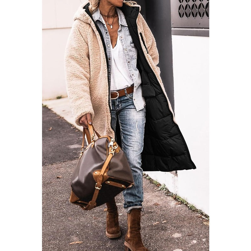 Brigitte | Doudoune Chic Longue Doublée Sherpa