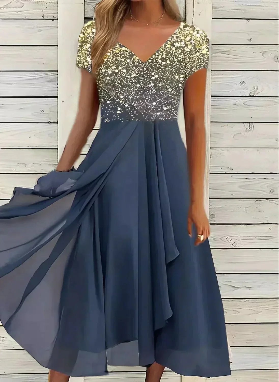 Audrey - Robe Soirée Longue Florale Élégante Femme