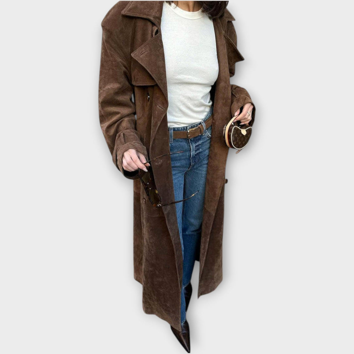 Nadine | Trench Élégant Vintage Ceinturé