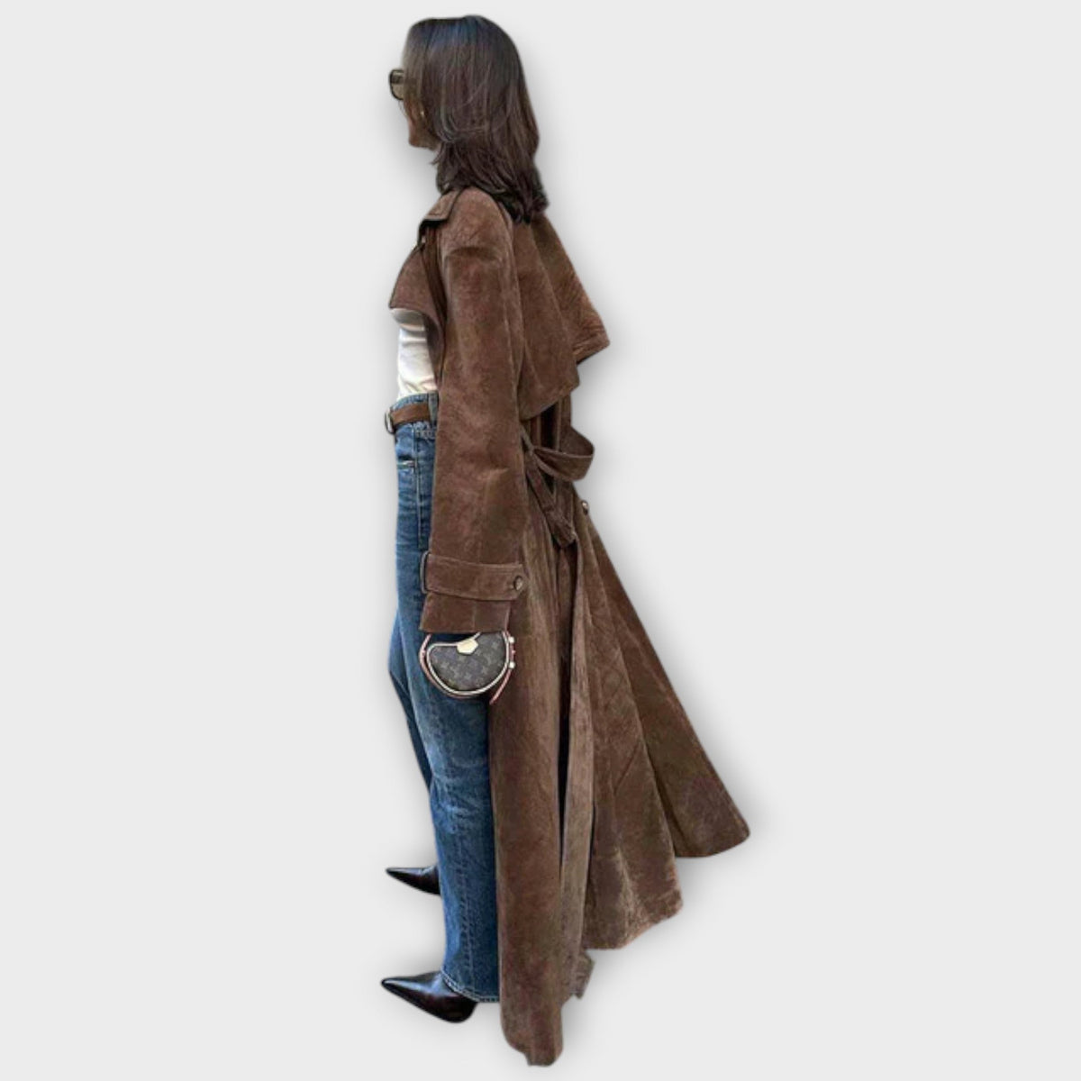 Nadine | Trench Élégant Vintage Ceinturé