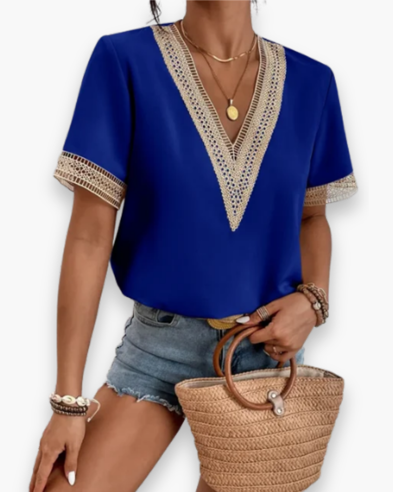 Top élégant en V pour femmes | Polyvalent 2