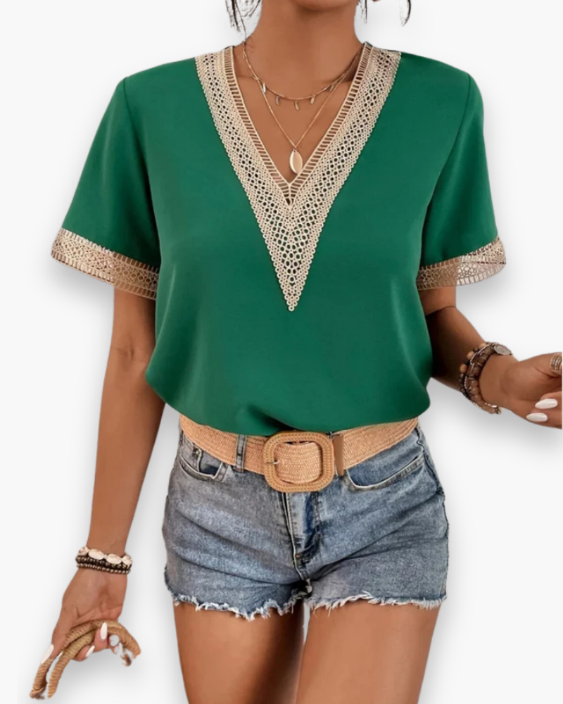Top élégant en V pour femmes | Polyvalent 5