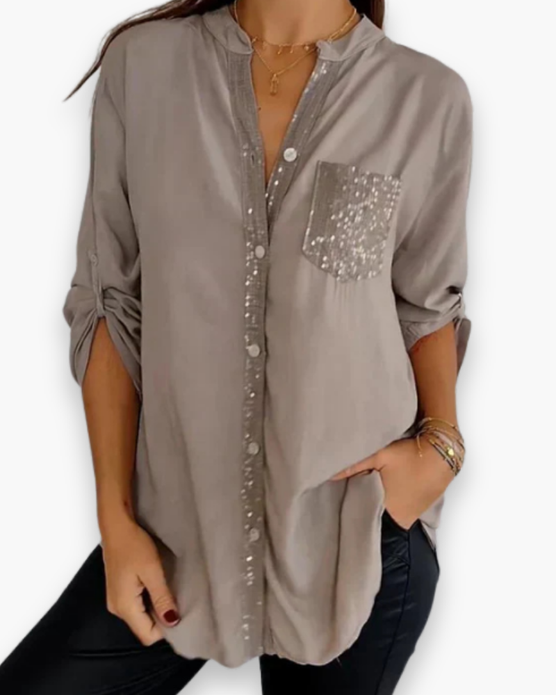 Top long à sequins femme | Look glamour 7