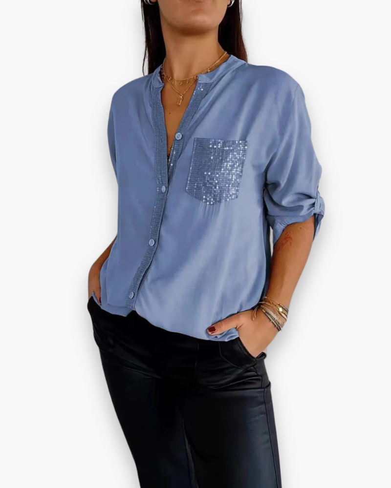 Top long à sequins femme | Look glamour 8