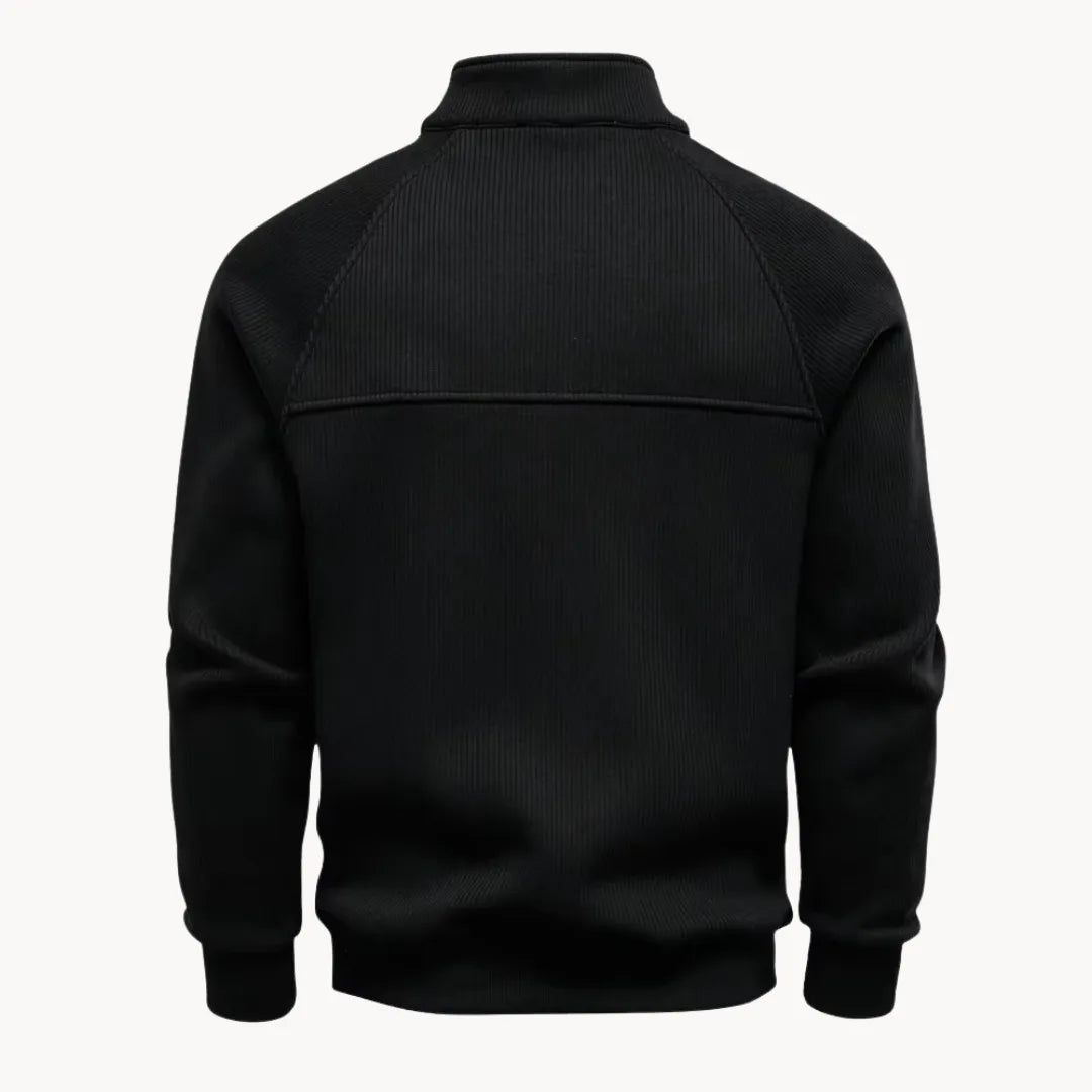 Christophe - Pull Intemporel Zippé Col Montant