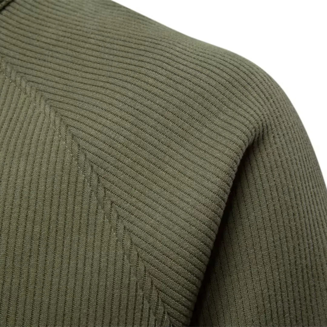 Christophe - Pull Intemporel Zippé Col Montant