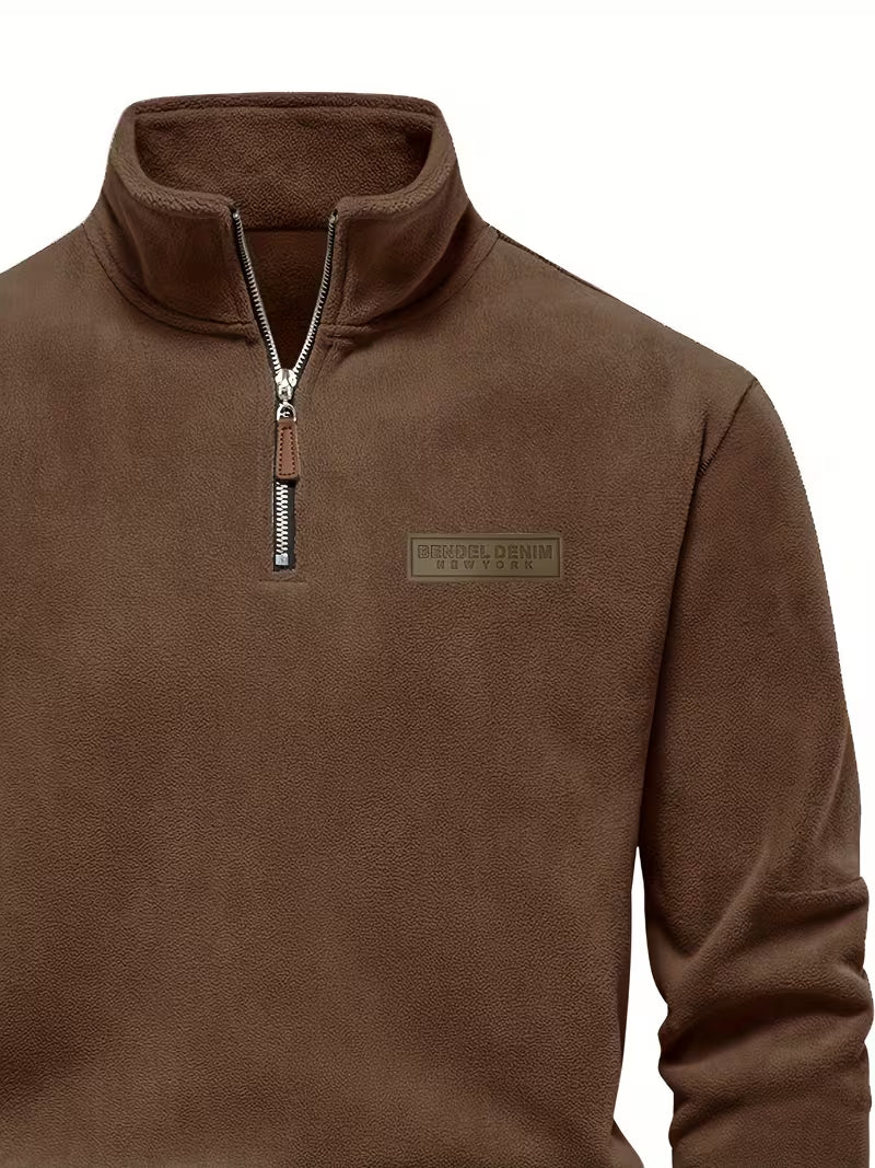 Marc - Pull Intemporel Col Montant Zippé