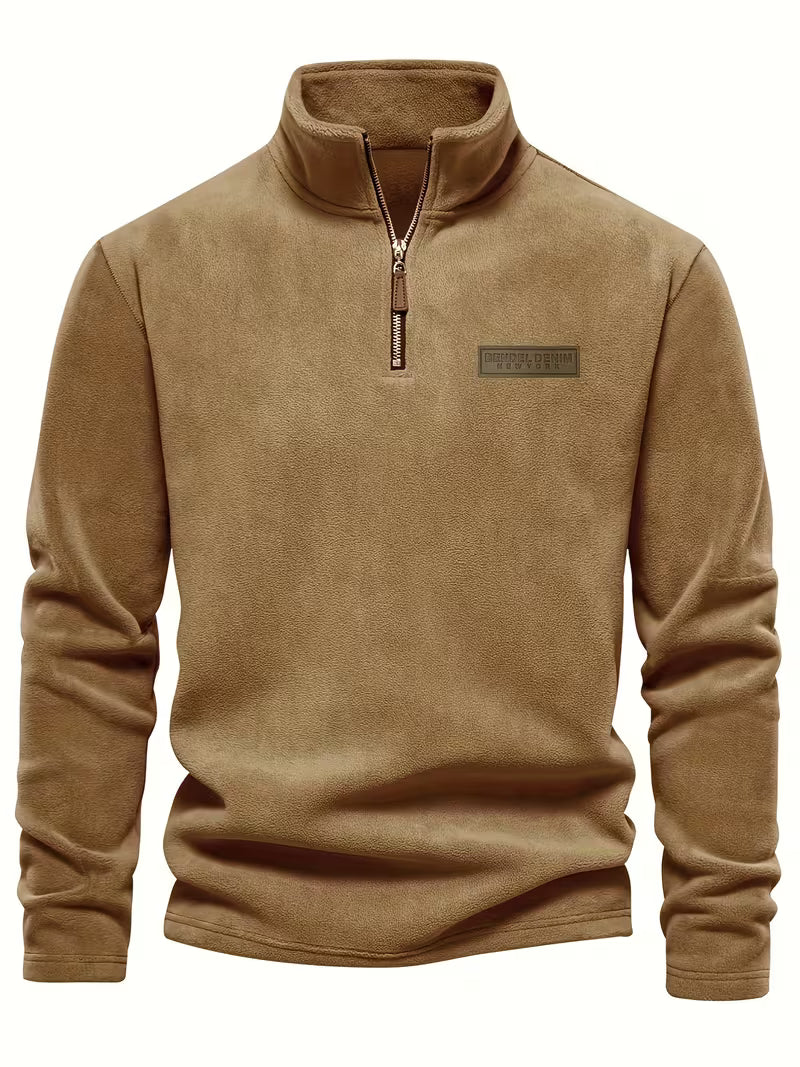 Marc - Pull Intemporel Col Montant Zippé