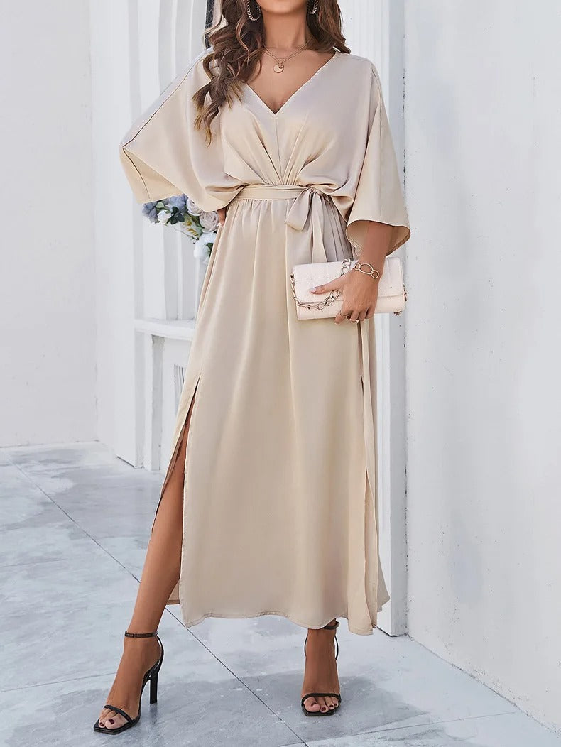 Julie - Robe Maxi Femme Satinée Chic