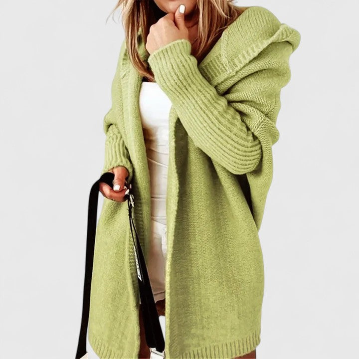 Priya - Cardigan Élégant Oversize à Capuche