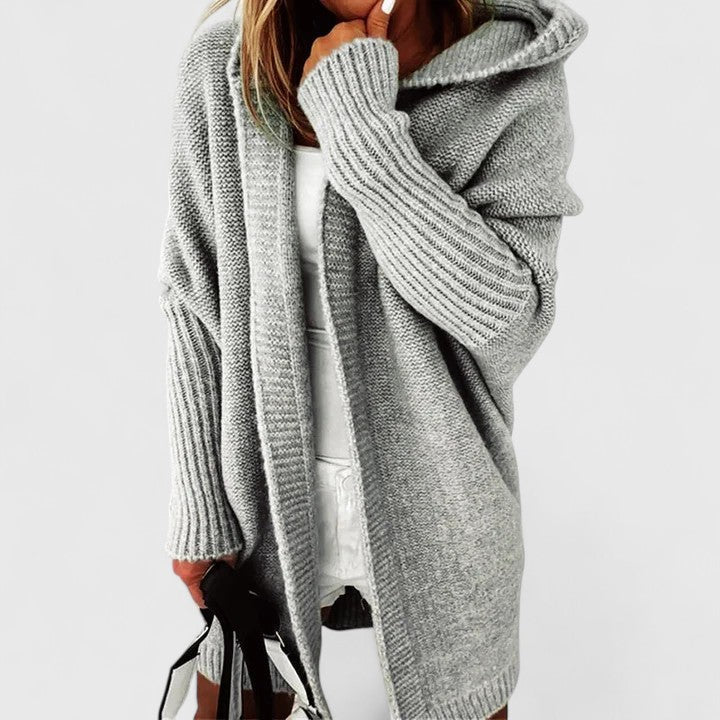 Priya - Cardigan Élégant Oversize à Capuche