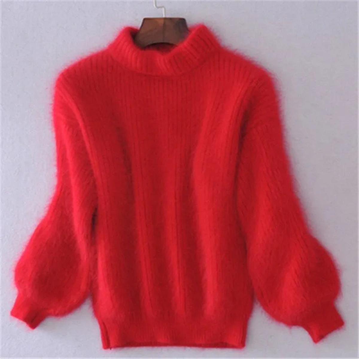 Caroline - Pull Élégant Col Roulé Grosse Maille