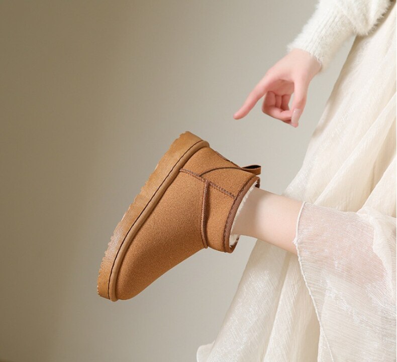 Léa | Bottines Élégantes Plates Fourrées