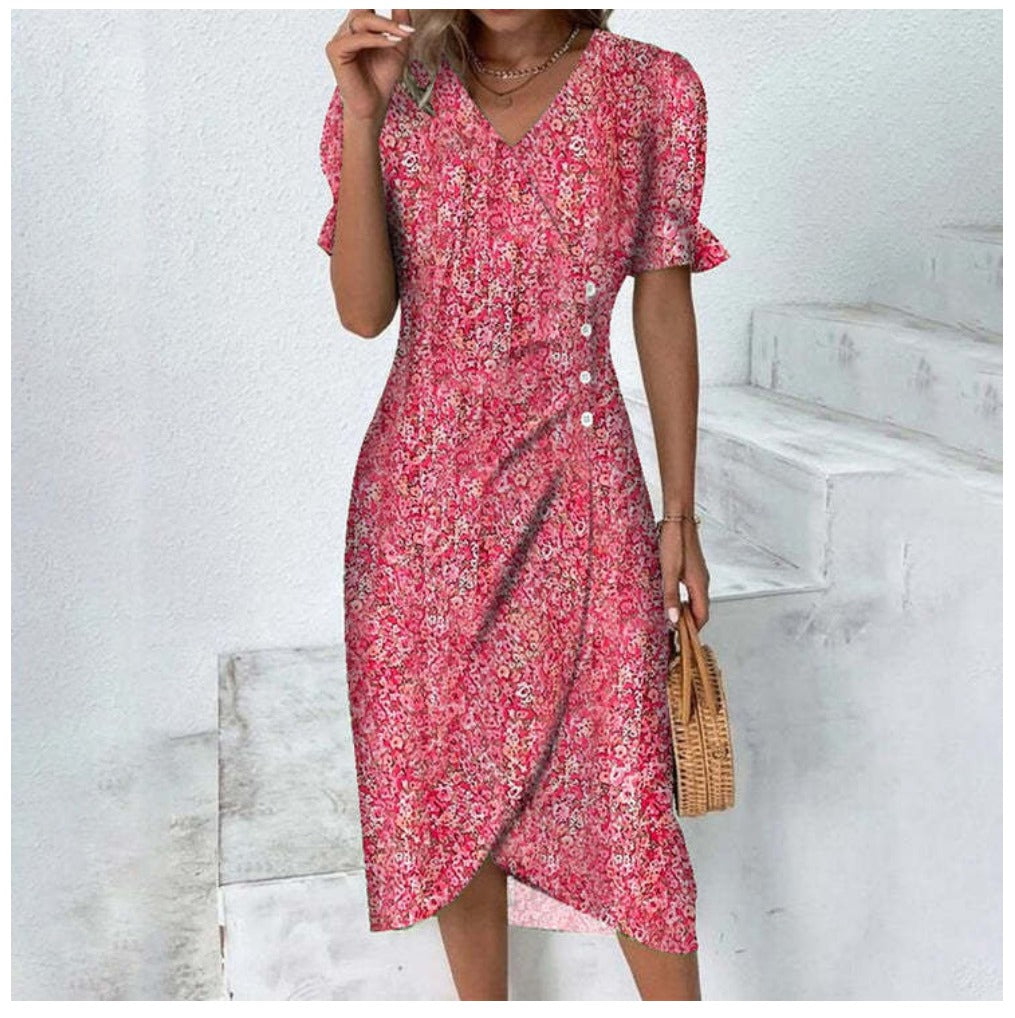 Théophanie - Robe boutonnée - Raffinée, Look mode, Confortable - Femme