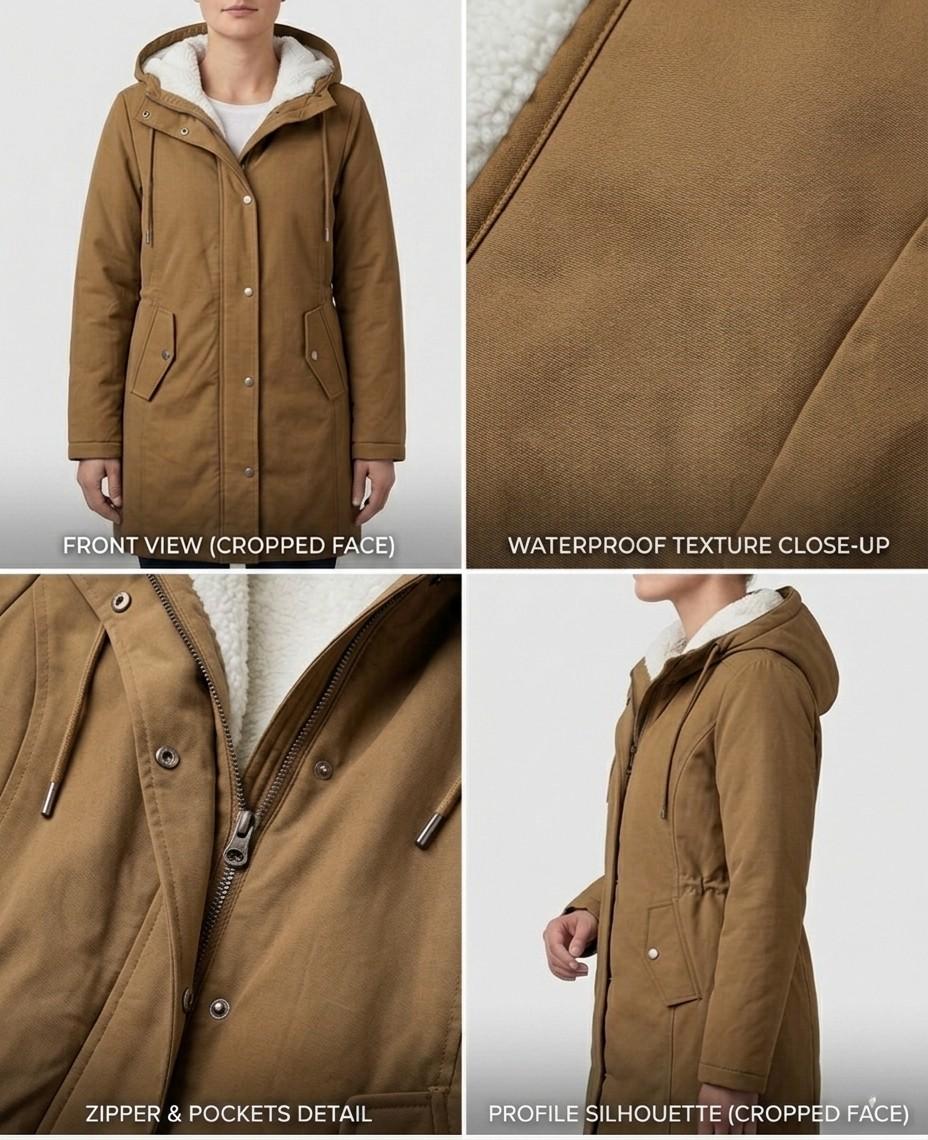 Michèle | Parka Élégante Chaude Doublée Polaire