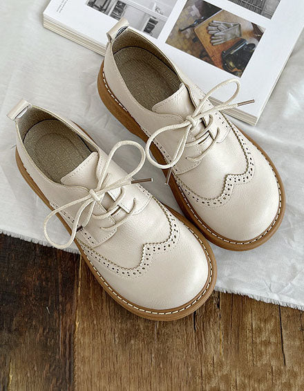 Léa - Chaussures Oxford Bout Carré Large Femme