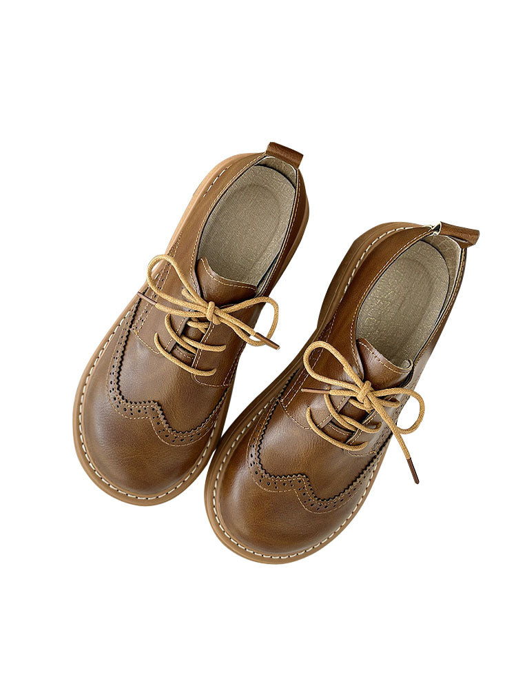 Léa - Chaussures Oxford Bout Carré Large Femme