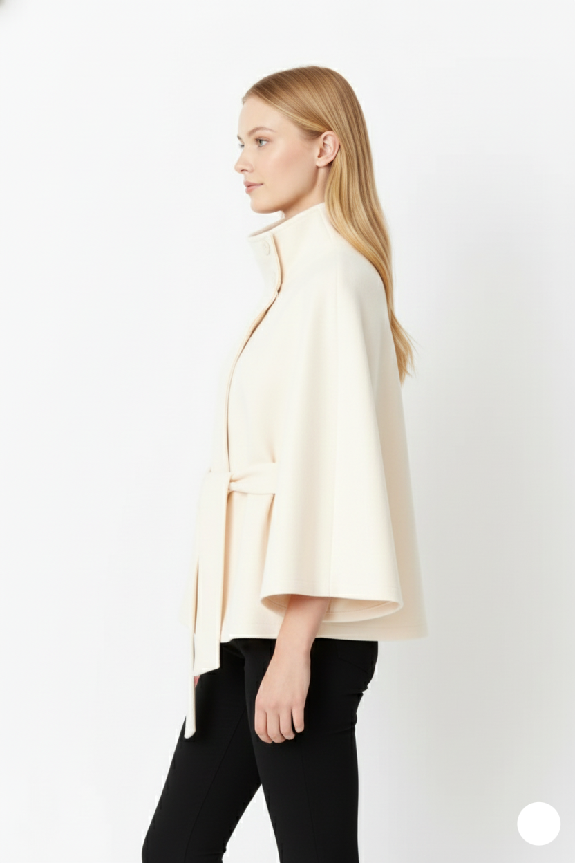 Camila – Manteau laine femme à col élégant