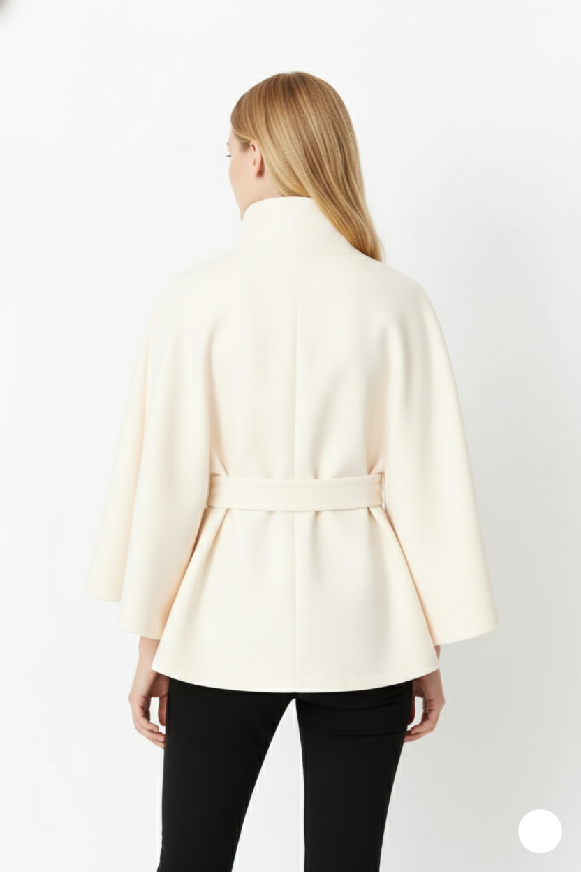 Camila – Manteau laine femme à col élégant