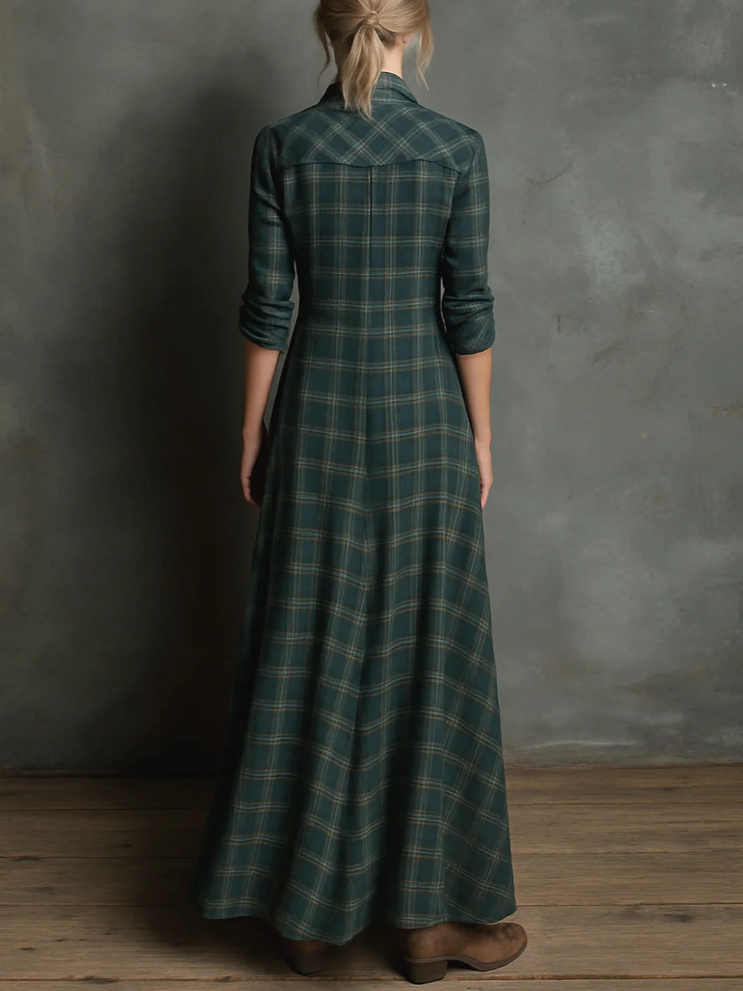 Léa - Robe Carreaux Élégante