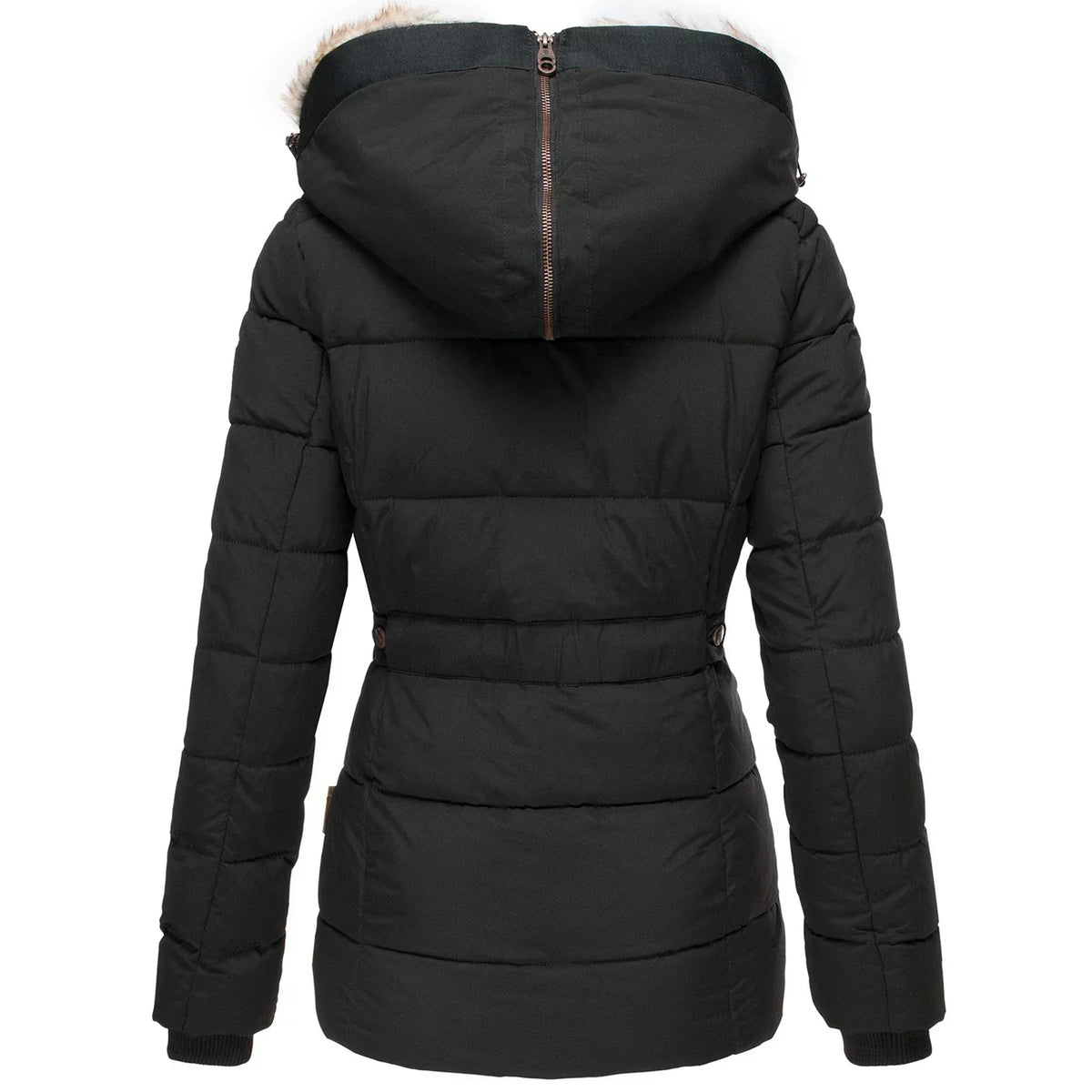Karine - Doudoune Chic Doublée à Capuche