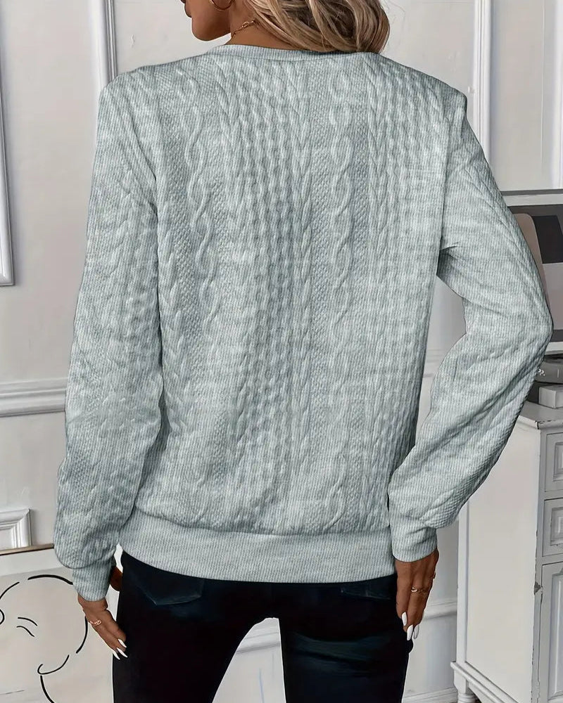 Sylvie - Pull Élégant Torsadé Col Zippé