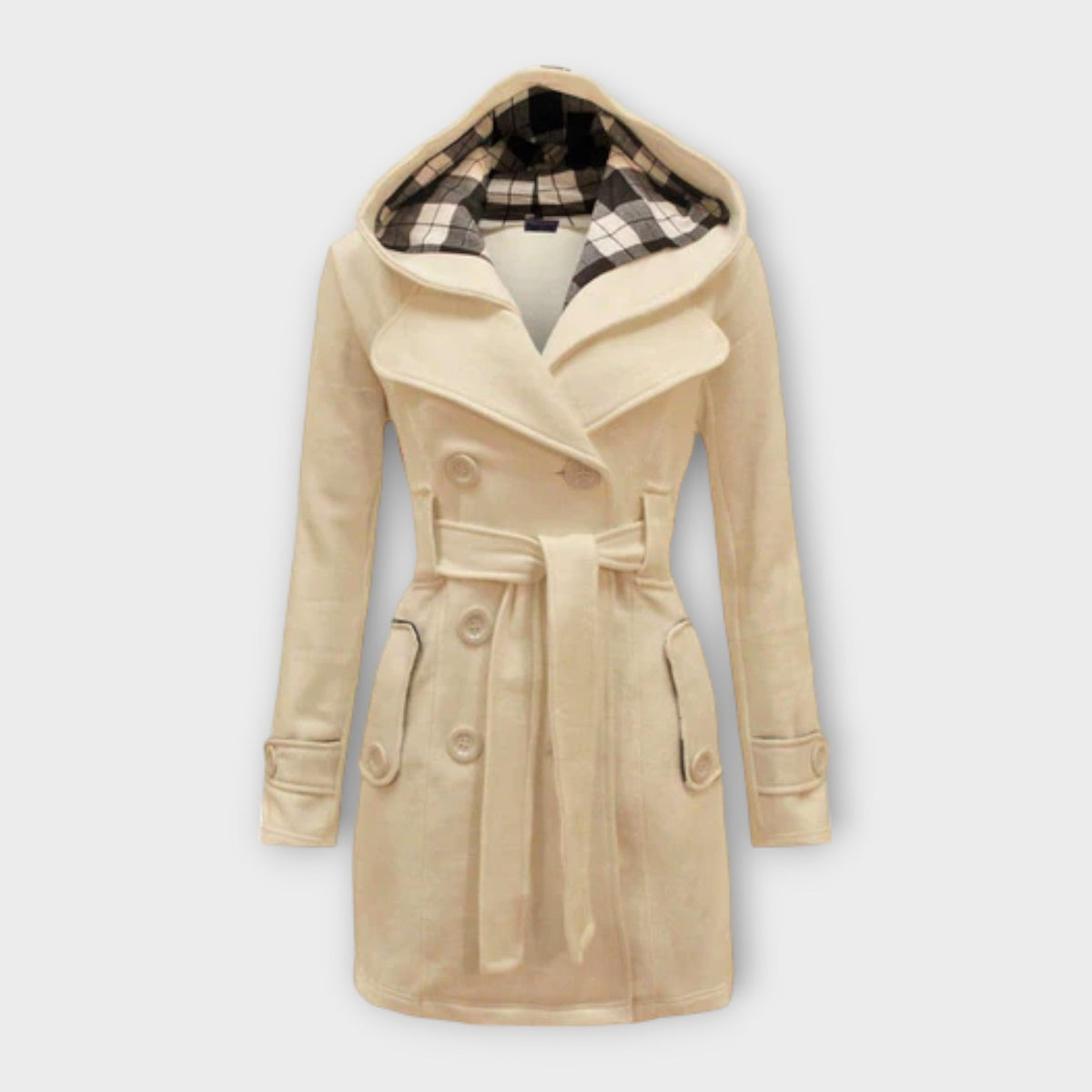 Léa | Manteau Élégant Laine à Capuche