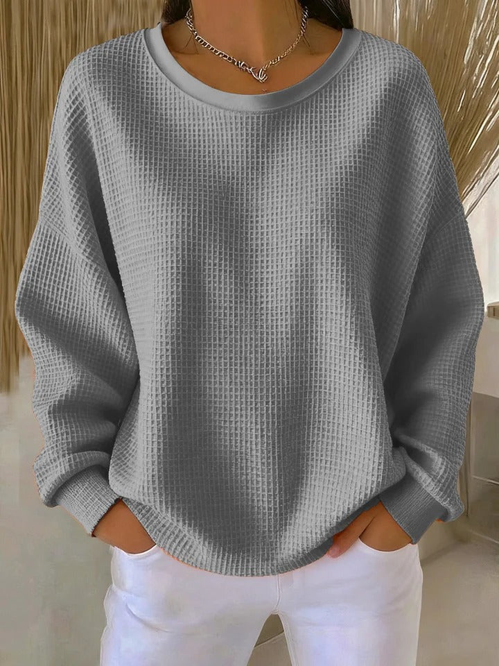 Claire | Pull Élégant Col Rond Maille