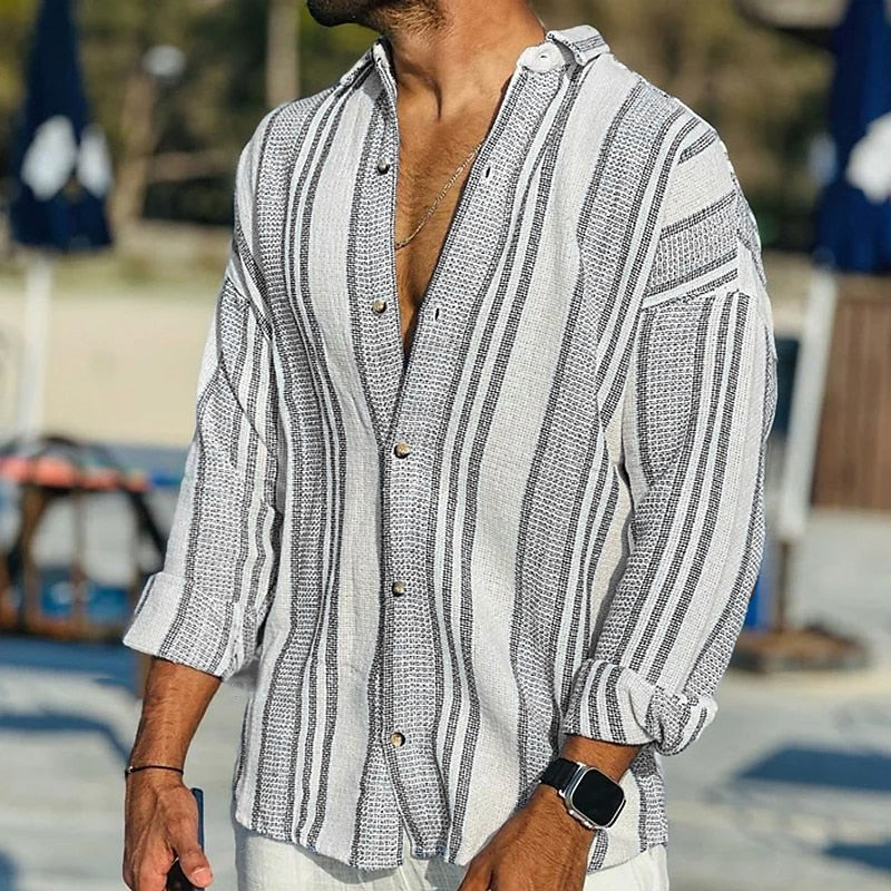 Thomas - Chemise Rayée Chic Homme