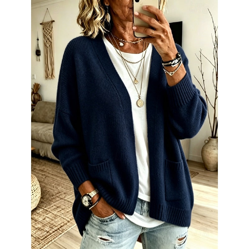 Isabelle - Gilet Élégant Oversize Poches