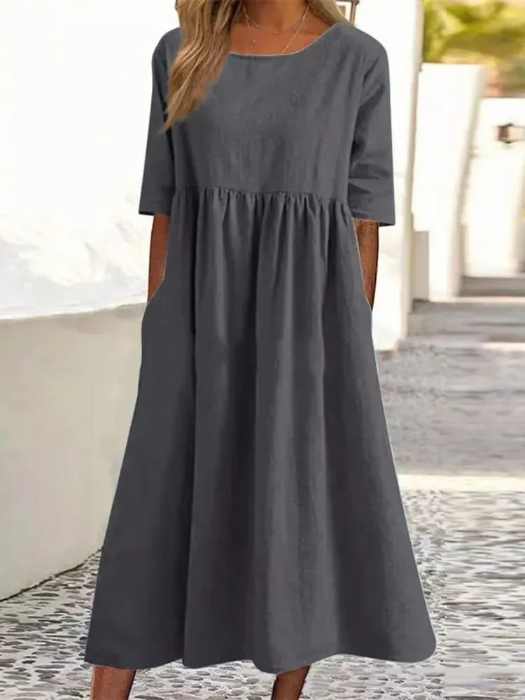 Julie - Robe d'Été Femme en Lin Élégante