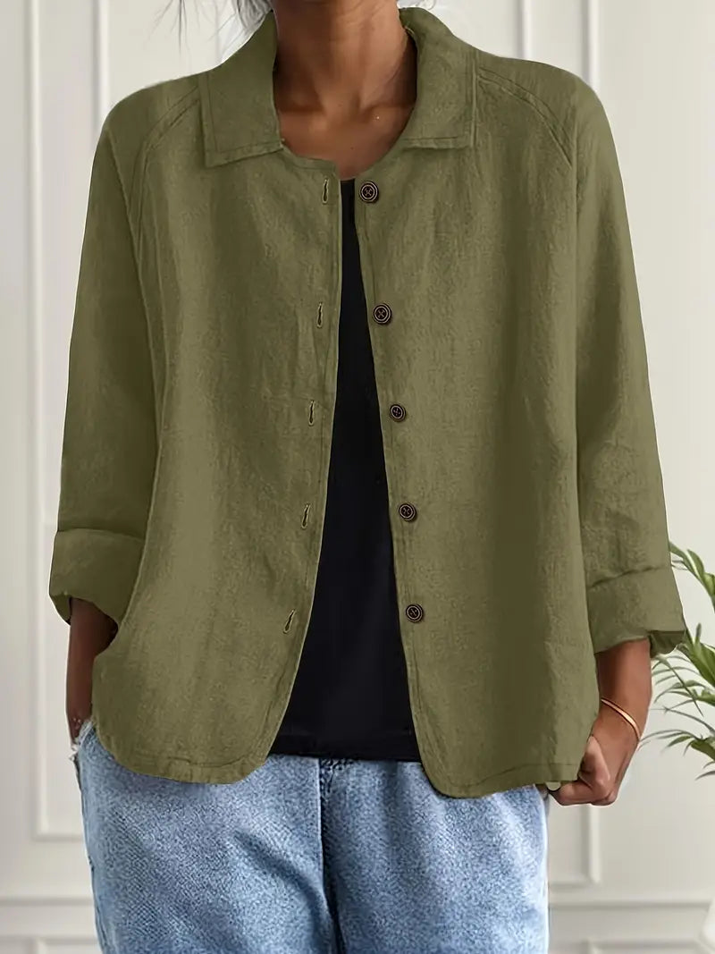 Estelle | Cardigan Élégant Classique Col Chemise