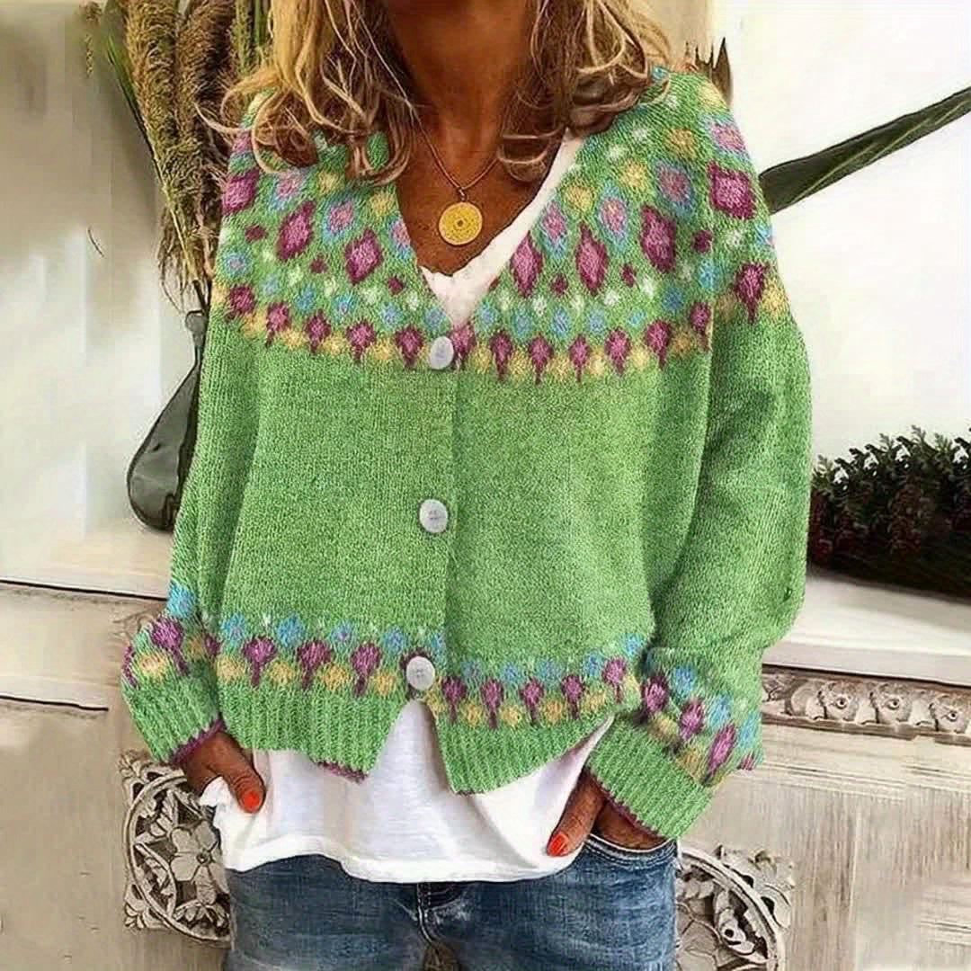 Chloé - Cardigan Féminin Vintage Fleuri