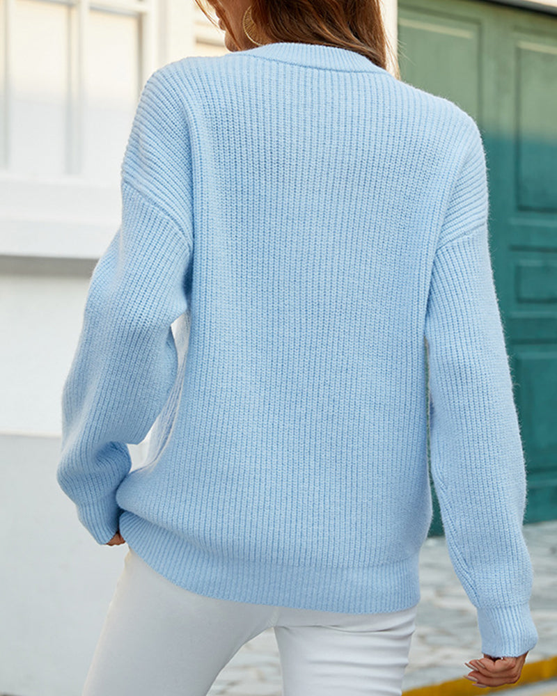 Isabelle - Pull Flatteur Oversize Boutonné
