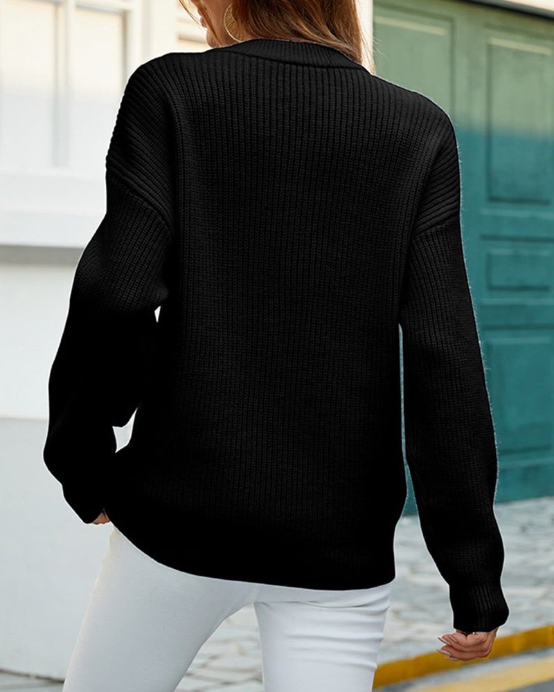 Isabelle - Pull Flatteur Oversize Boutonné