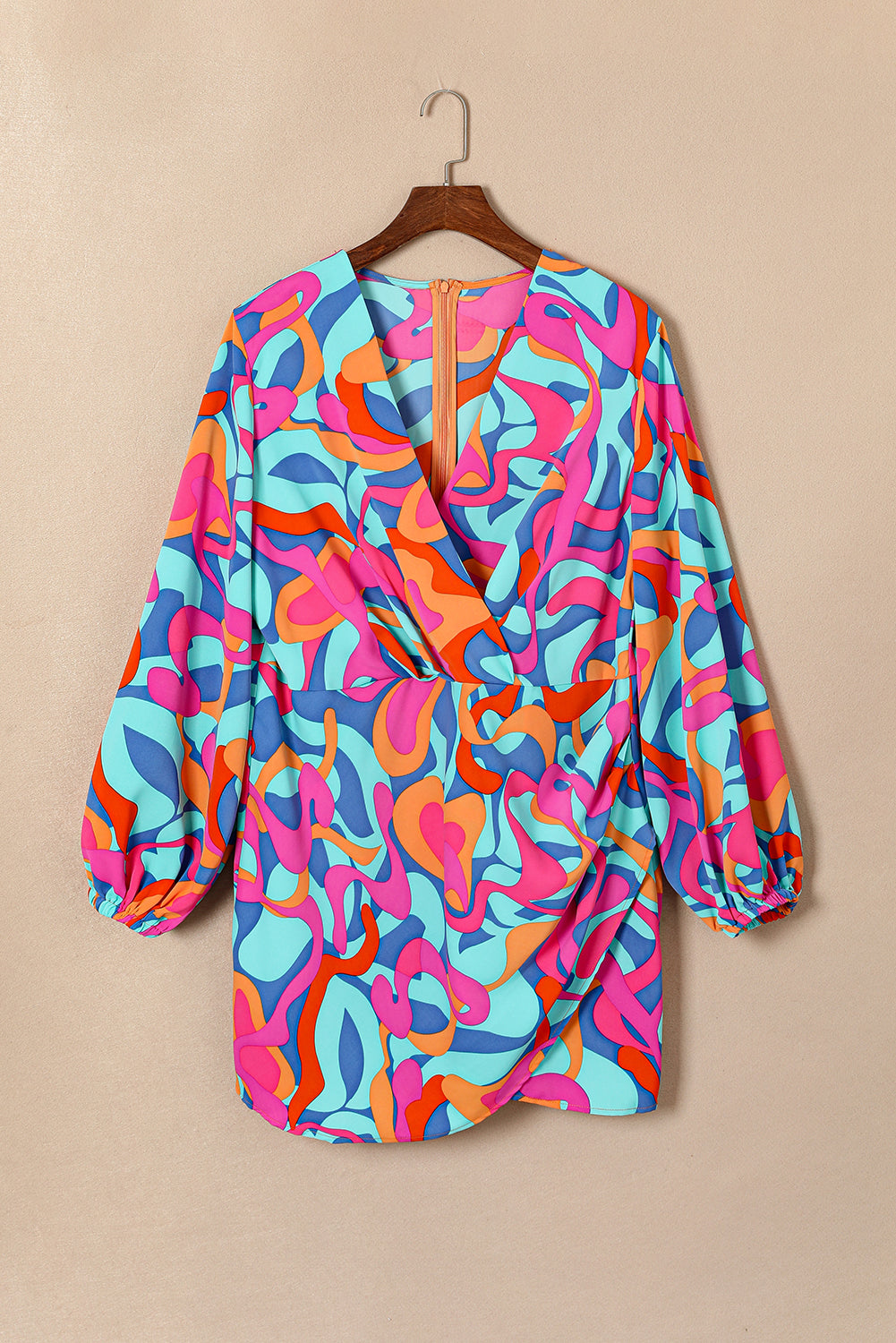 Sibylle - Robe oversize - Plissée, Motif abstrait, Femme
