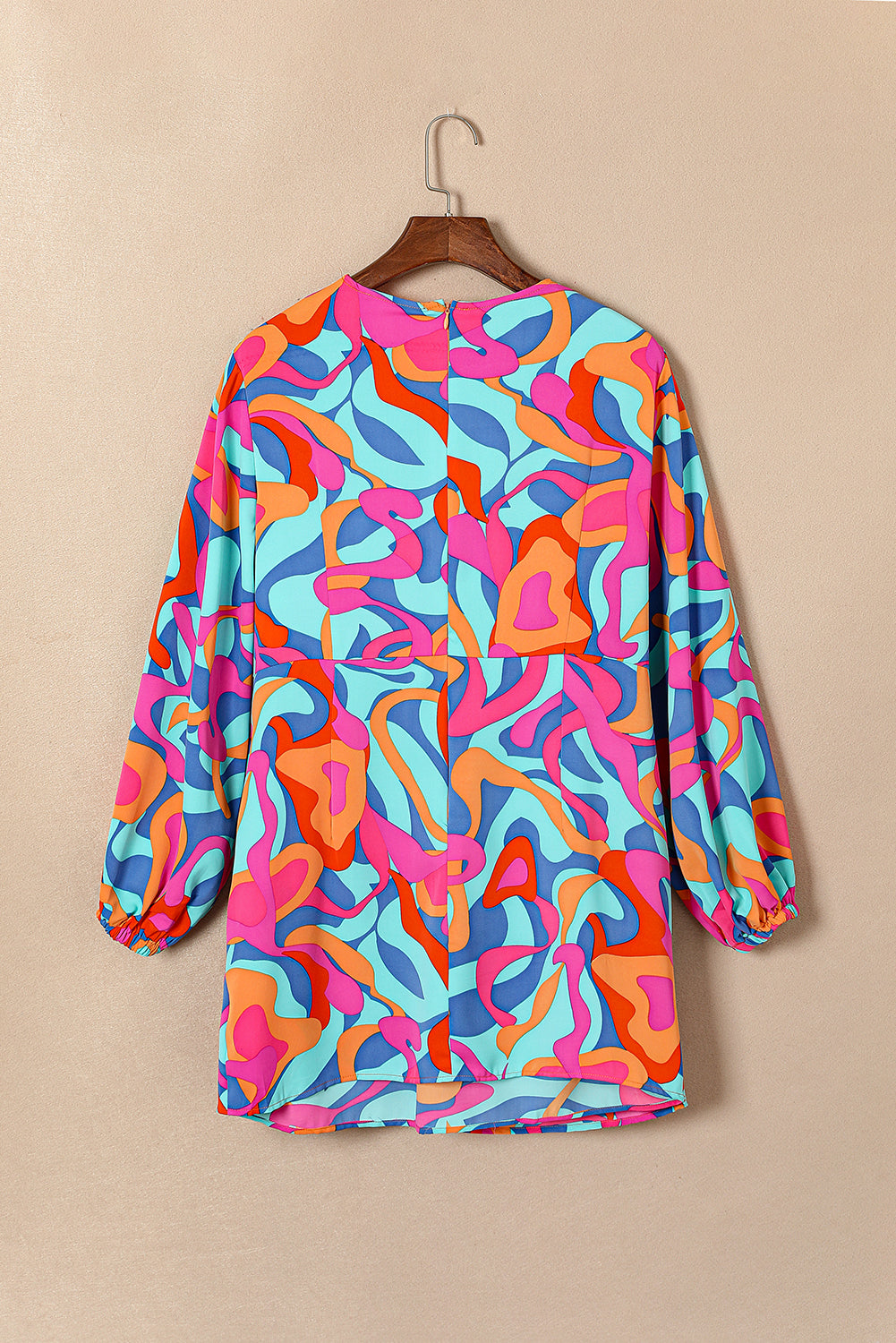 Sibylle - Robe oversize - Plissée, Motif abstrait, Femme