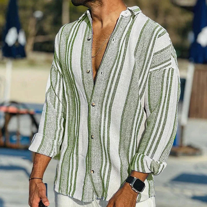 Thomas - Chemise Rayée Chic Homme