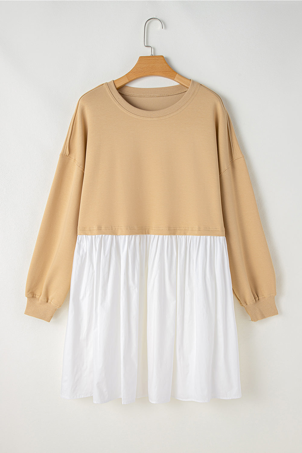 Hélène - Robe mini grande taille - Patchwork, Volants, Femme