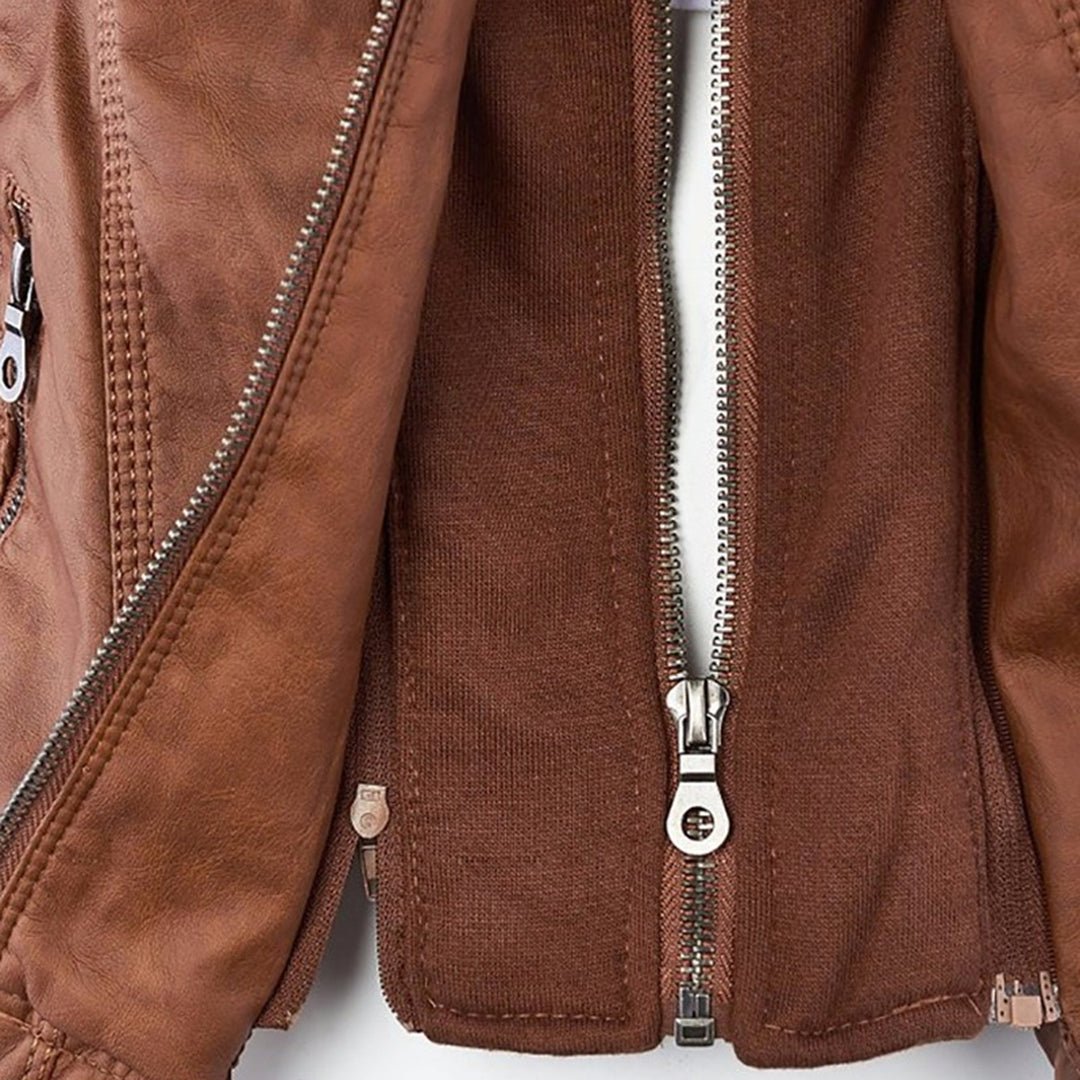 Nathalie - Veste Chic Simili Cuir