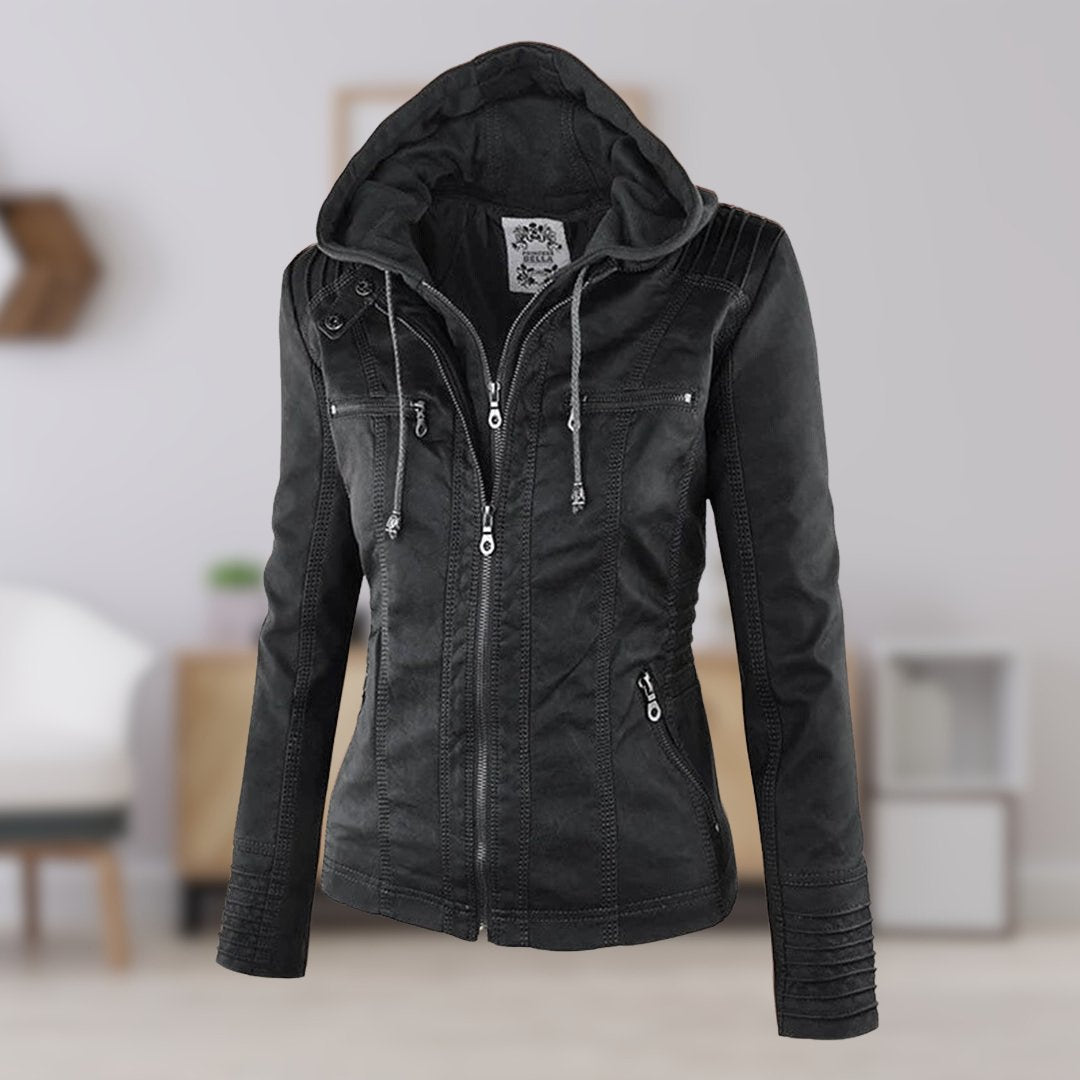 Nathalie - Veste Chic Simili Cuir