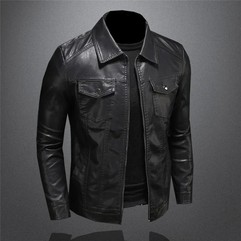 Julien - Veste Raffinée Cuir Boutonnée