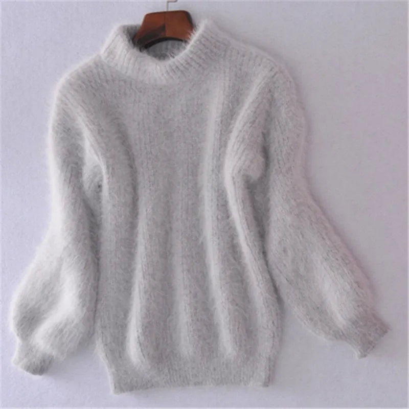 Pascale | Pull Féminin Angora Manches Bouffantes