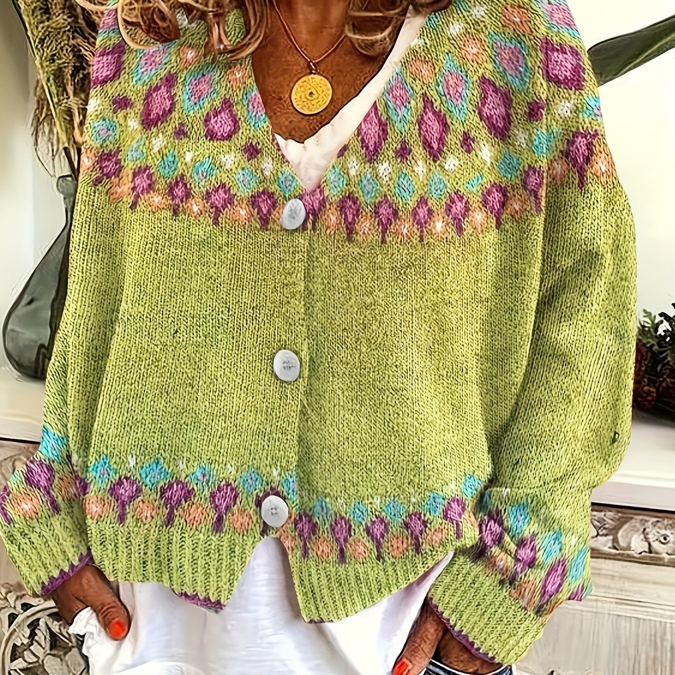 Chloé - Cardigan Féminin Vintage Fleuri