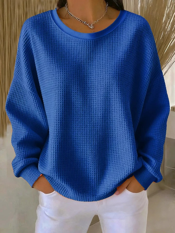 Claire | Pull Élégant Col Rond Maille