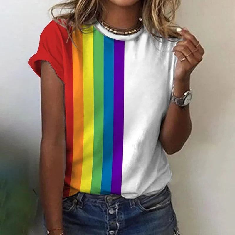 Clara - T-Shirt Coloré D'Été Femme