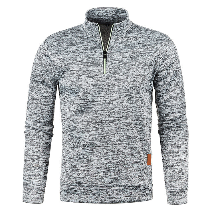 Damien - Pull Intemporel Zippé Col Montant