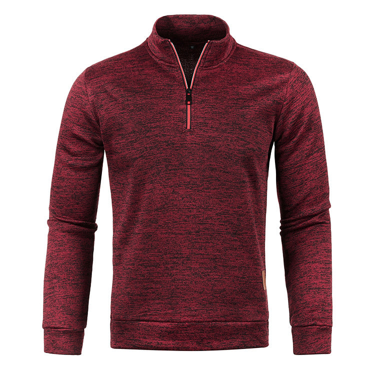 Damien - Pull Intemporel Zippé Col Montant