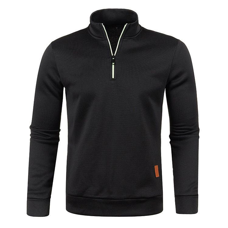 Damien - Pull Intemporel Zippé Col Montant
